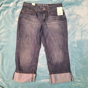 Merona NWT denim Jean capri pants